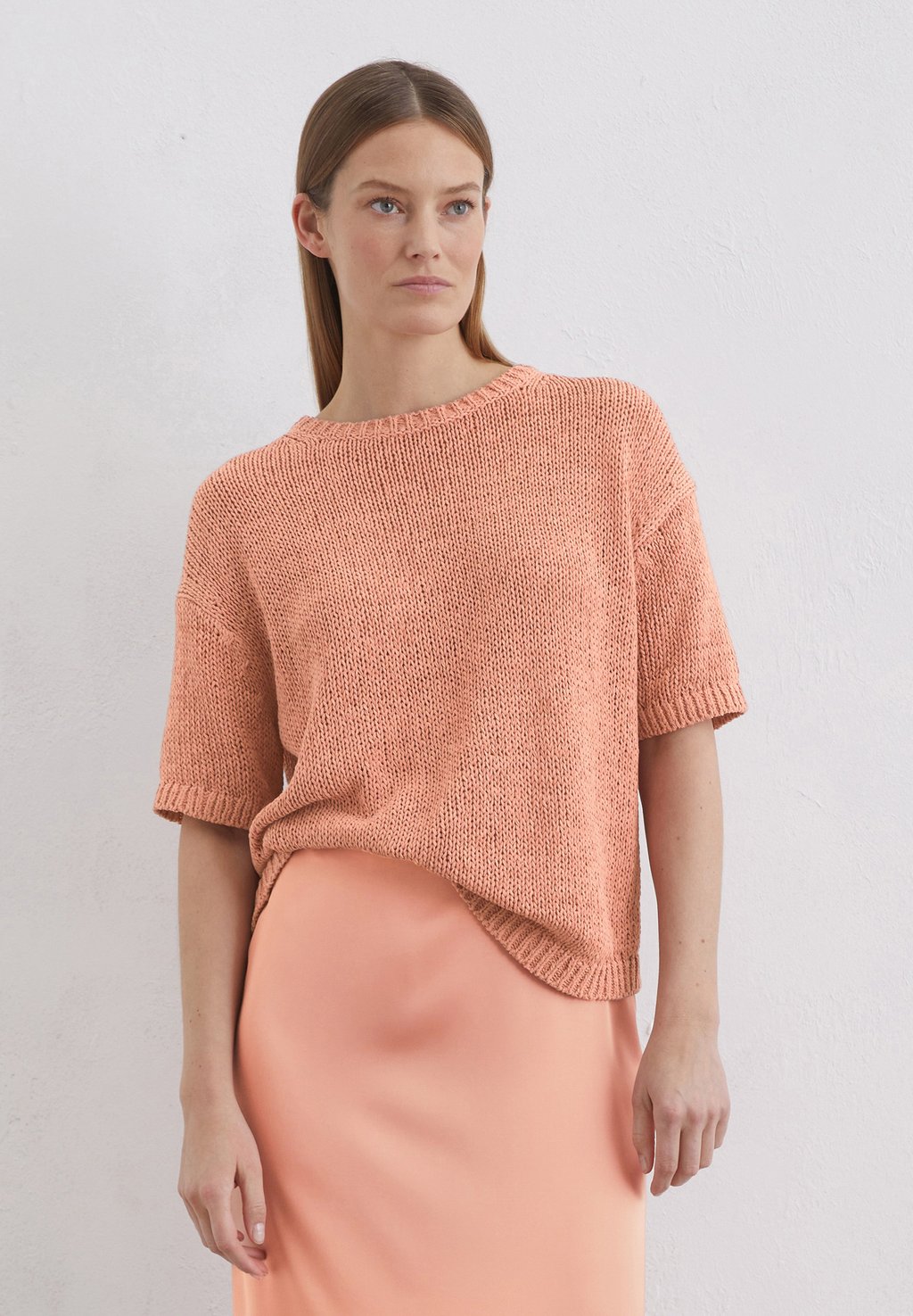 

Футболка с принтом SHORT SLEEVE ROUNDNECK Marc O'Polo, светло-красный