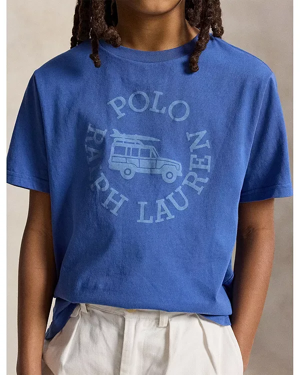 Футболка из хлопкового трикотажа с логотипом - для детей постарше Ralph Lauren, Blue — фото 3
