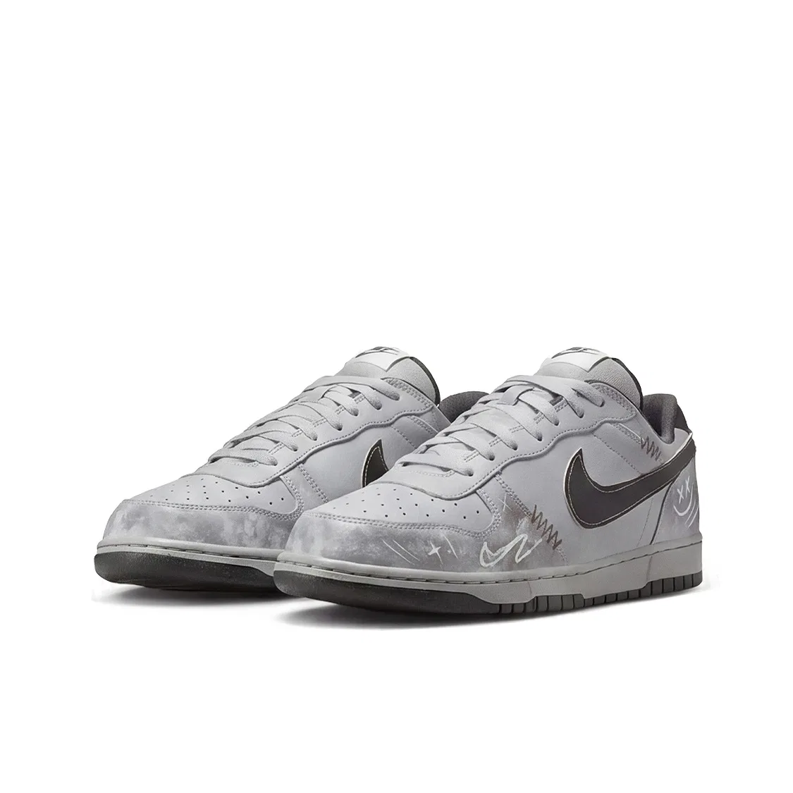 Кроссовки скейтбординговые Nike Big Mist Graffiti Gray — фото 4
