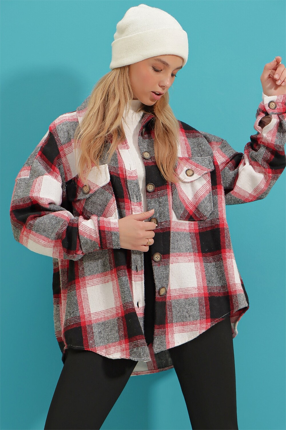 

Рубашка - Многоцветный - Oversize Trend Alaçatı Stili, разноцветный