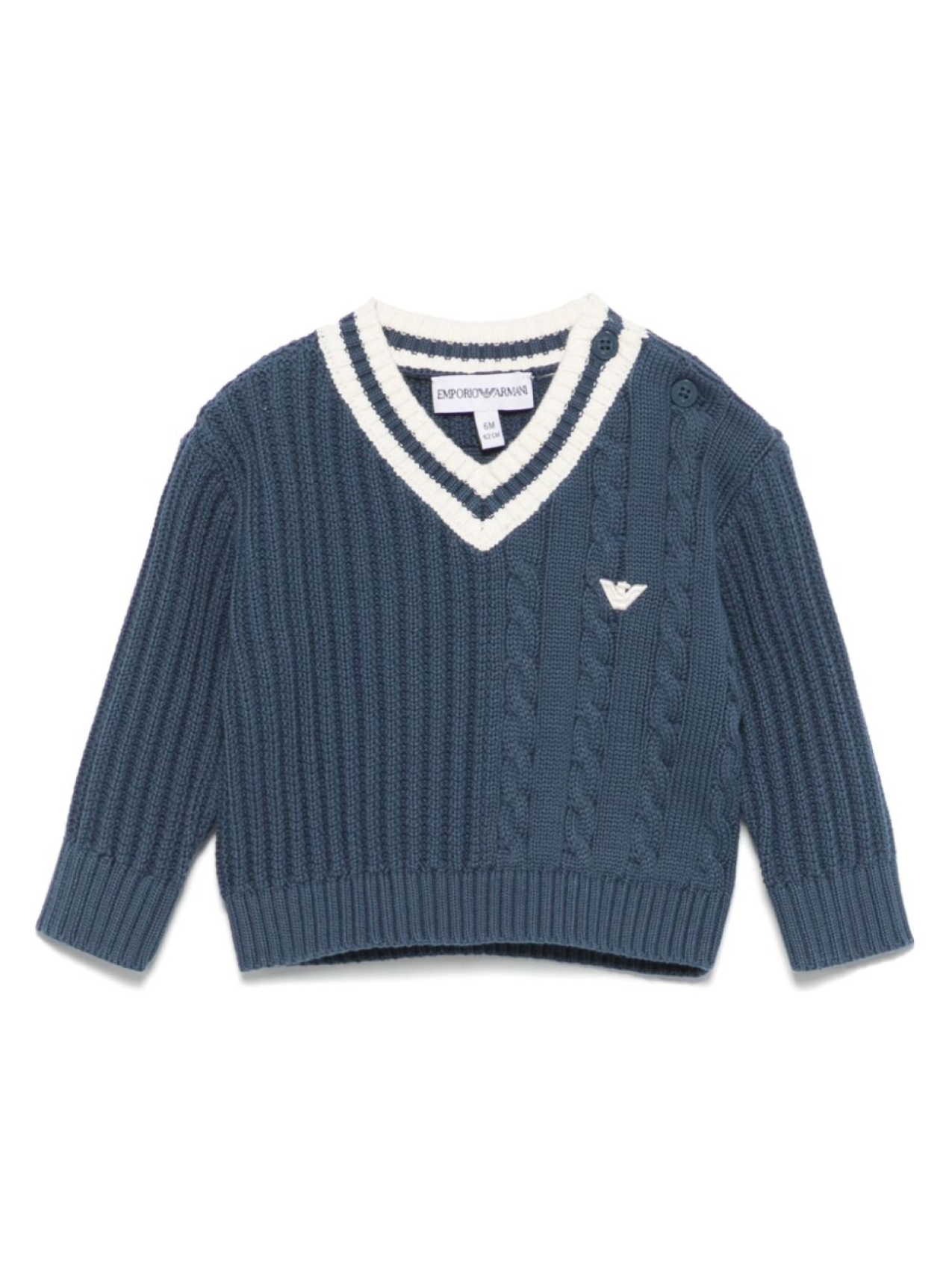 

Emporio Armani Kids свитер с нашивкой-логотипом, синий
