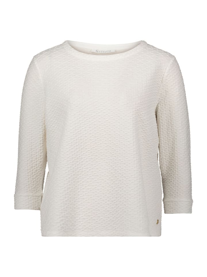 

Текстурированная рубашка с круглым вырезом в оттенке белого цвета BETTY & CO