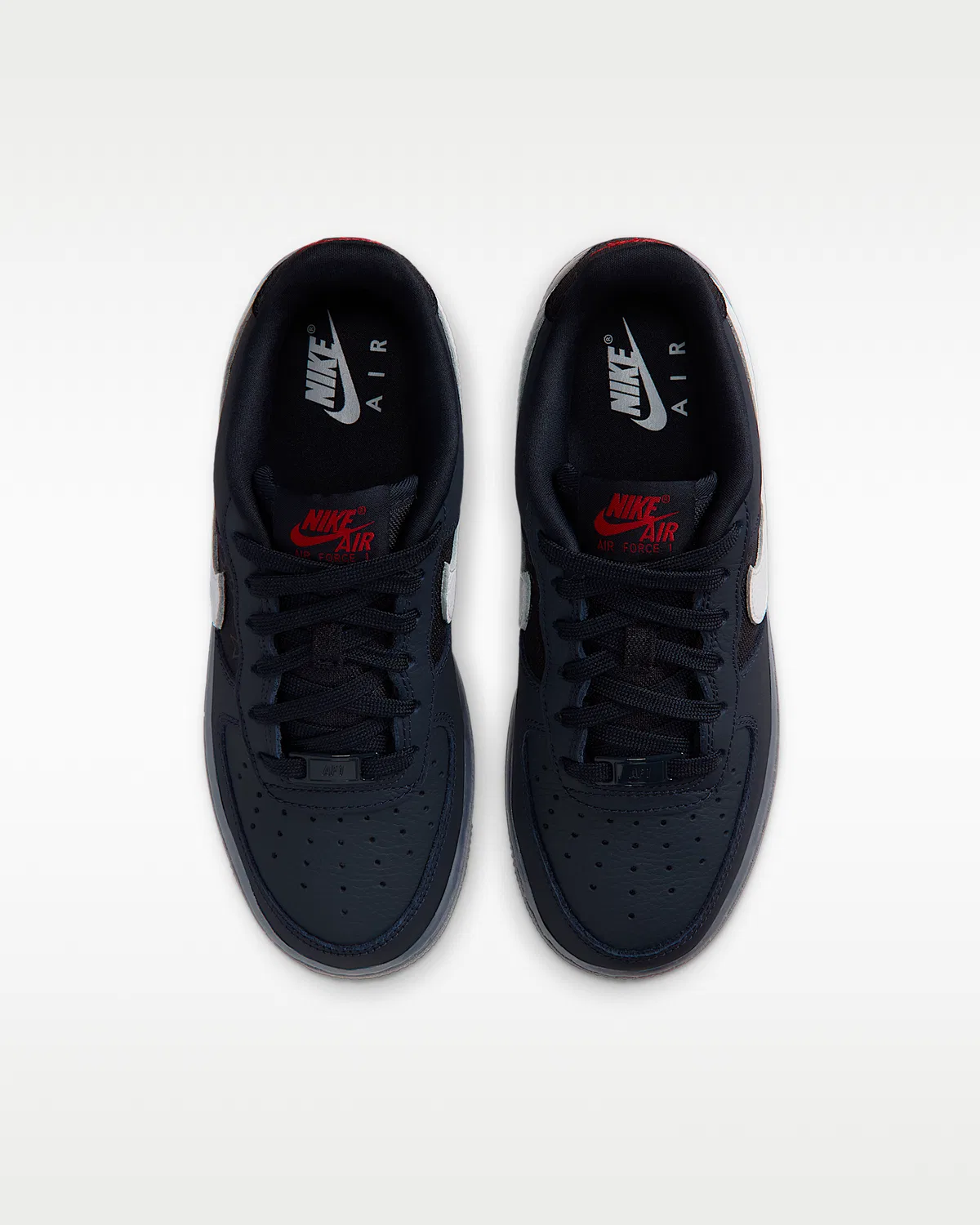 Детские кроссовки Nike Air Force 1, Dark Obsidian/Black/University Red/White — фото 4