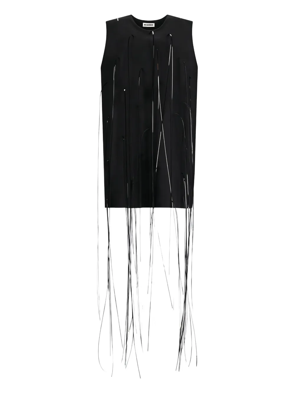 

Мини-платье с круглым вырезом Jil Sander, черный