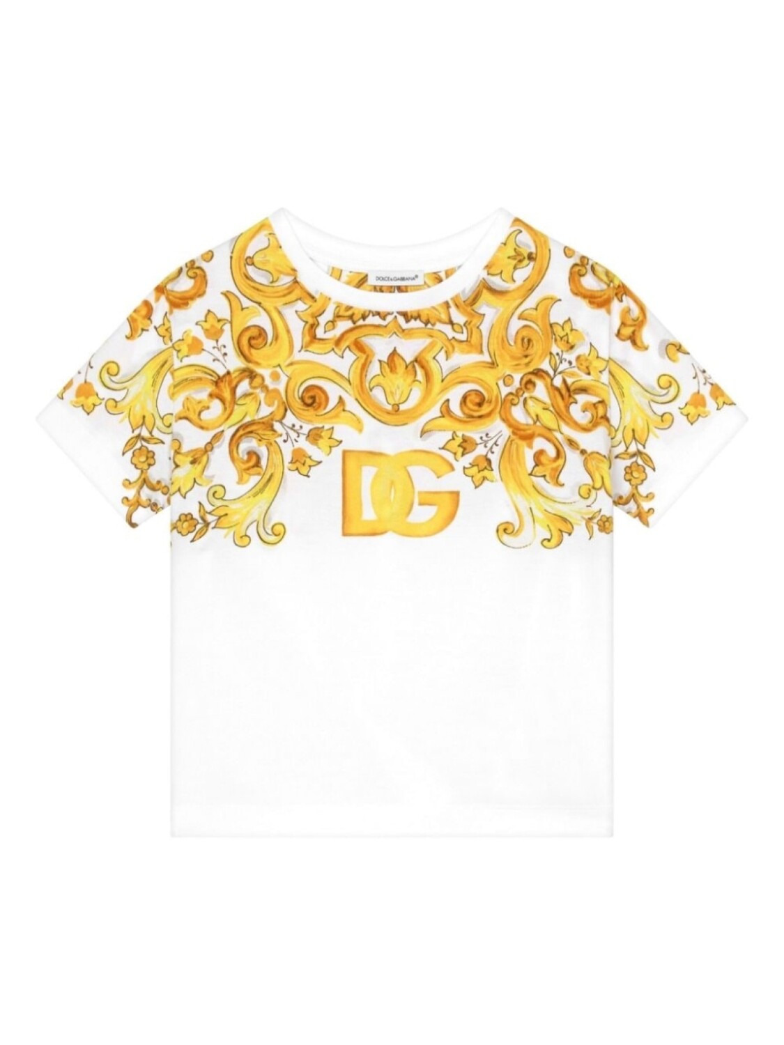 

Dolce & Gabbana Kids футболка Majolica из джерси, белый