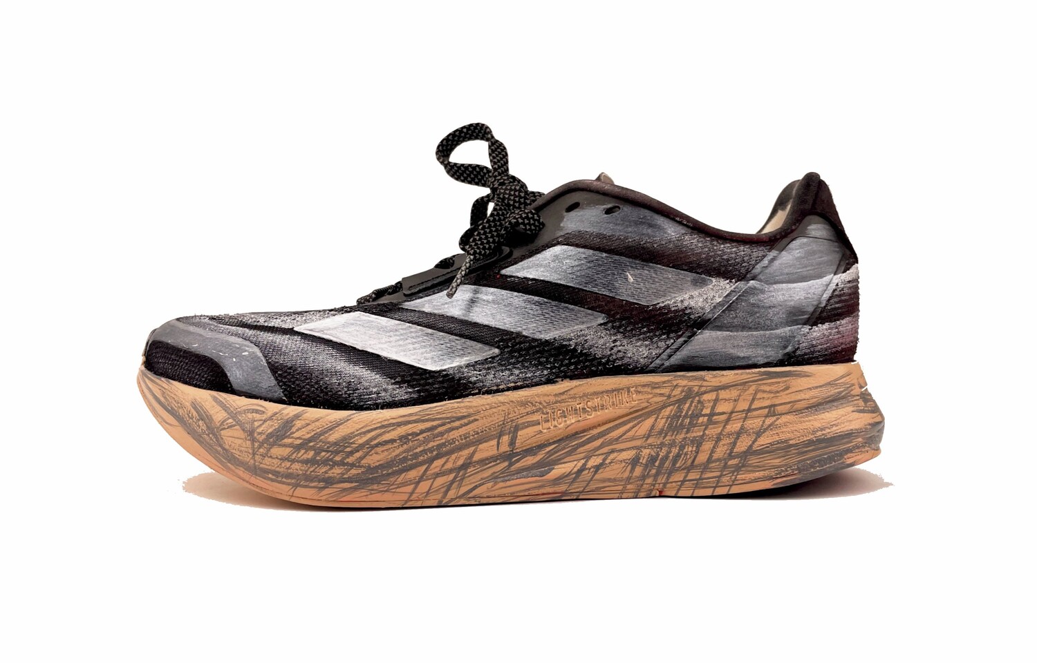 

Кроссовки мужские Duramo Speed Running с низким верхом, серебристые/черные/коричневые Adidas