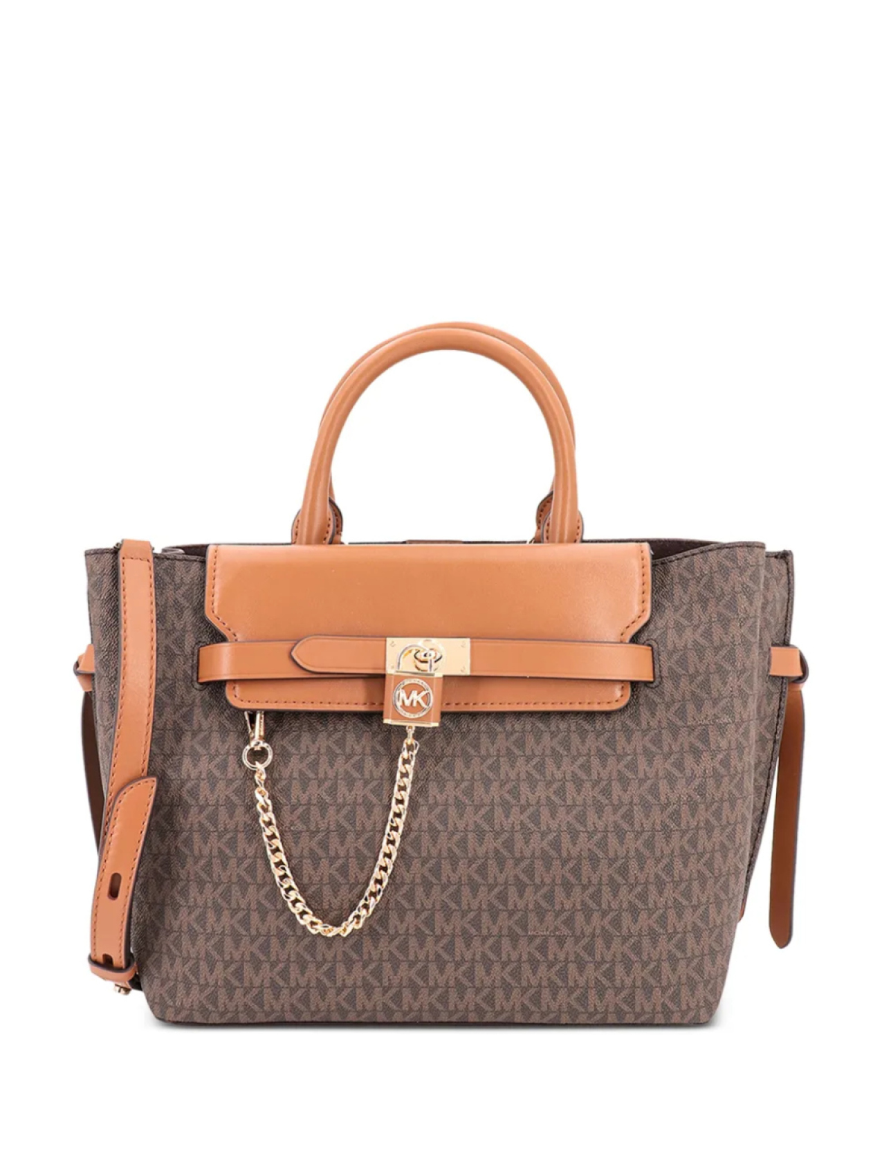 

Сумка-портфель Michael Michael Kors среднего размера с монограммой на поясе, коричневый