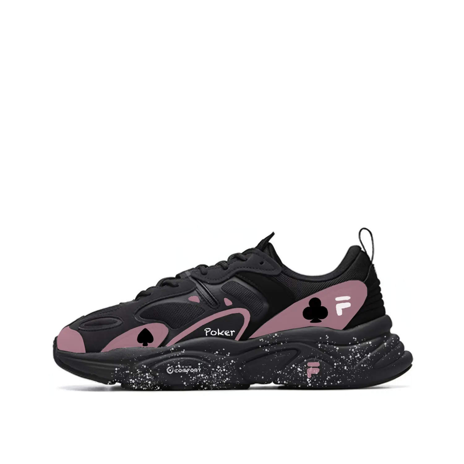 

FILA Мужские повседневные кроссовки Mars 2 Abrasion Resistant Low top черные розовые