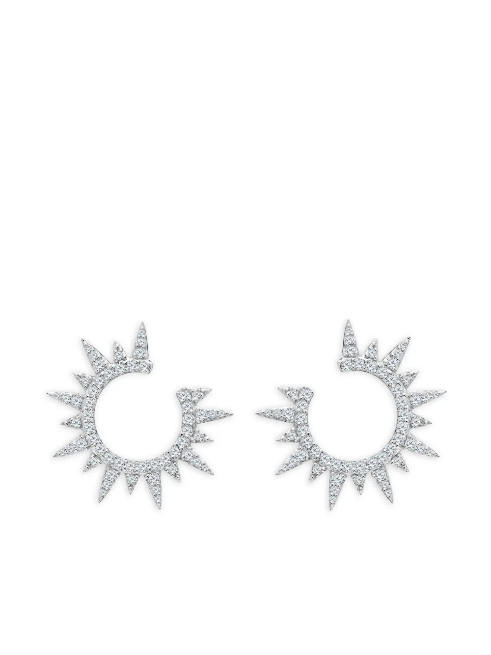

Серьги Starburst из белого золота с бриллиантами graziela, серебряный