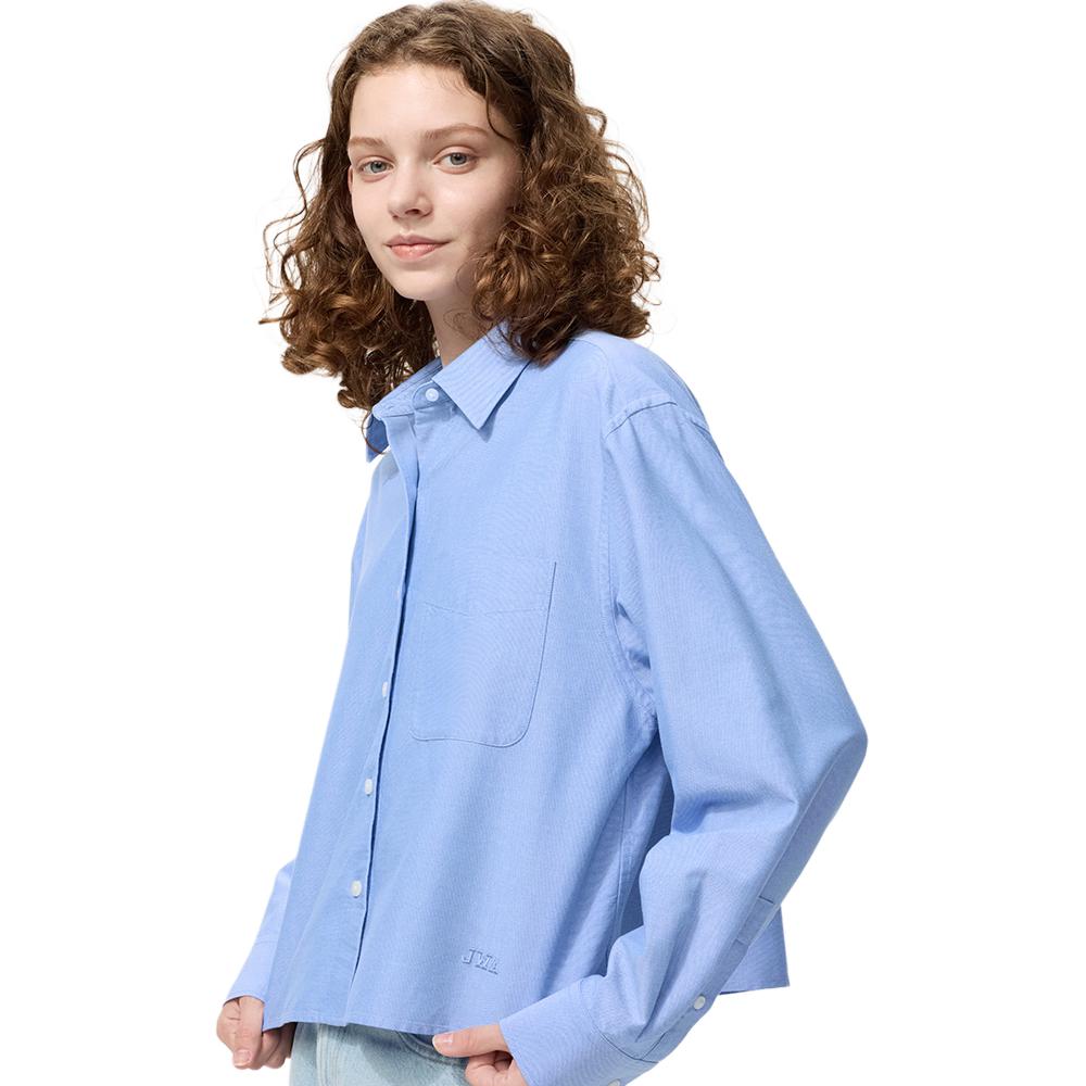 Футболка Women's Turtleneck Others UNIQLO, sky синий — фото 4