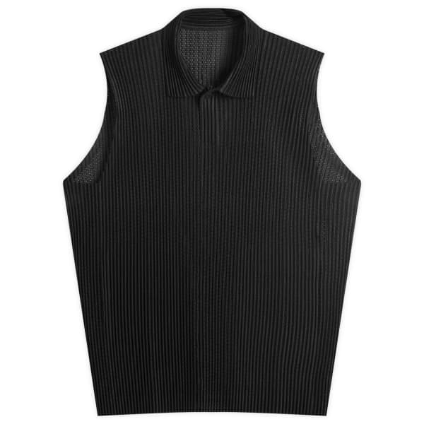

Жилет из плиссированной сетки Homme Plissé Issey Miyake, черный