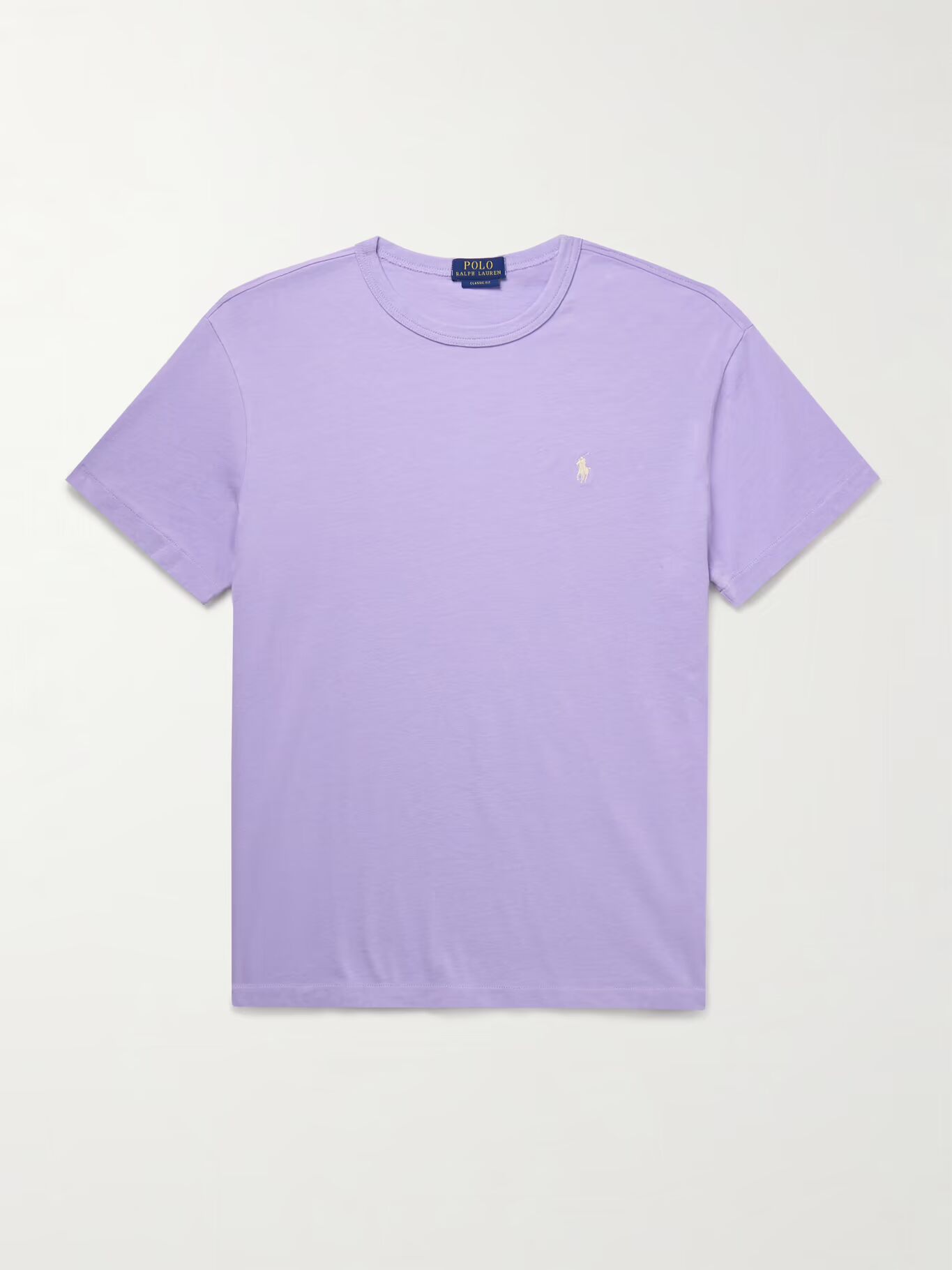 

Футболка из хлопкового джерси с вышитым логотипом POLO RALPH LAUREN, лавандовый