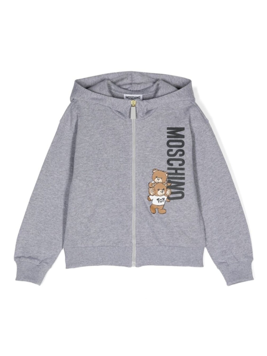 

Moschino Kids хлопковая толстовка с логотипом, серый