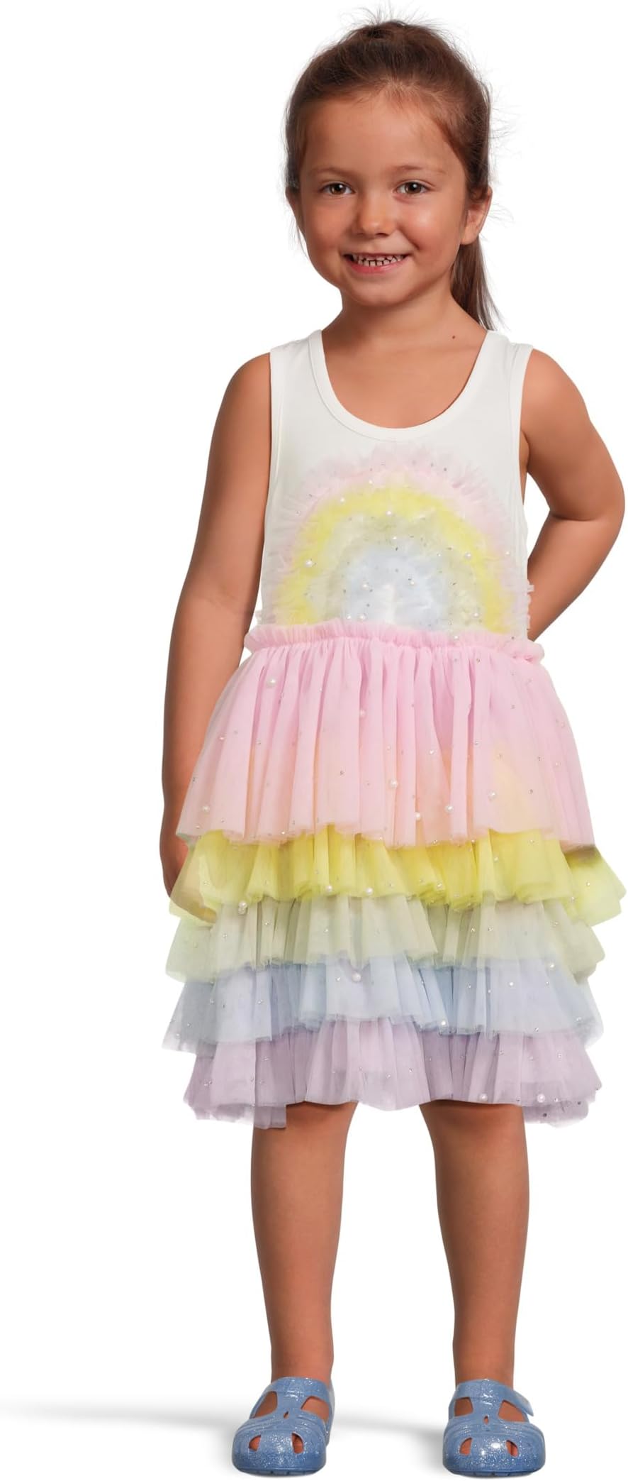 

Платье Lola and The Boys 3D Rainbow White Tank Dress, цвет Multicolor