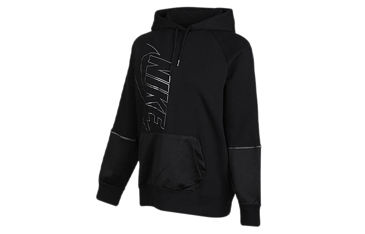 Толстовка (WMNS) AS W Nike Sportswear ICN CLSH HOODY FLC OS Black — фото 3