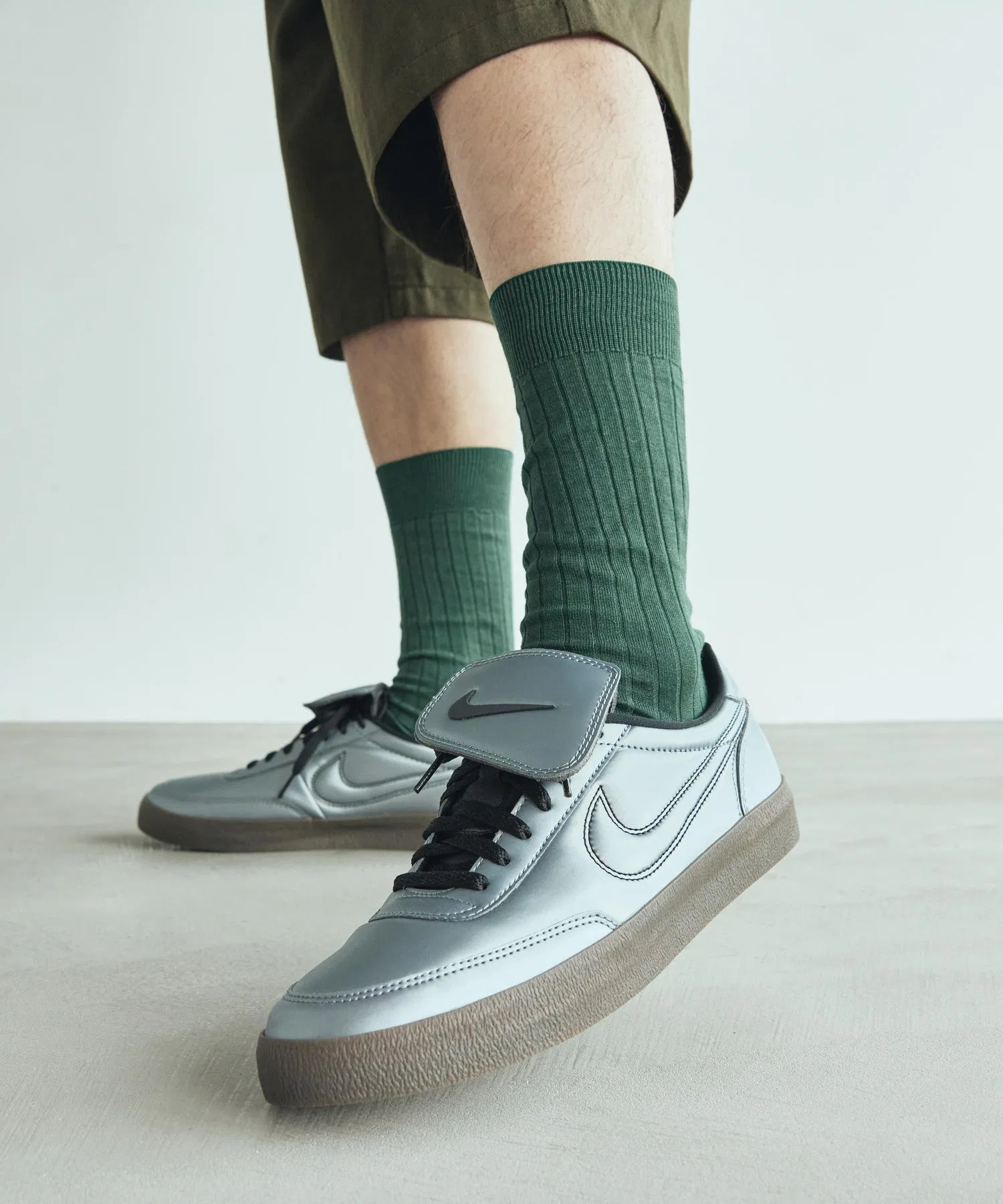 Мужские кроссовки Nike Killshot 2 PRM IM4842-099, цвет металлик, холодный серый.