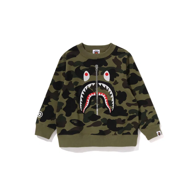 Детский свитшот A Bathing Ape зеленый
