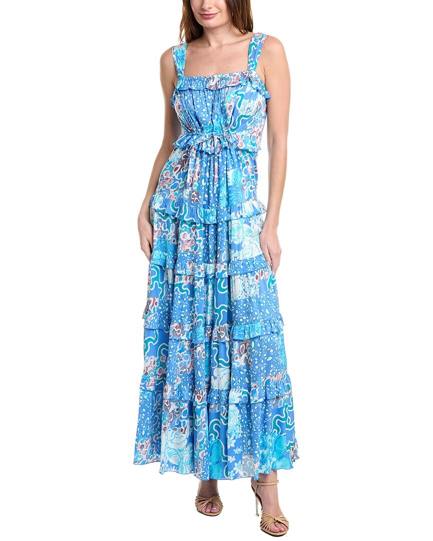 

Платье макси Diane von Furstenberg Shawn, синий