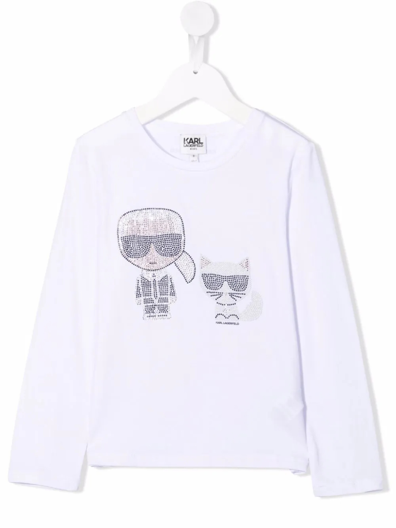 

Karl Lagerfeld Kids футболка с декором K/Ikonic, белый