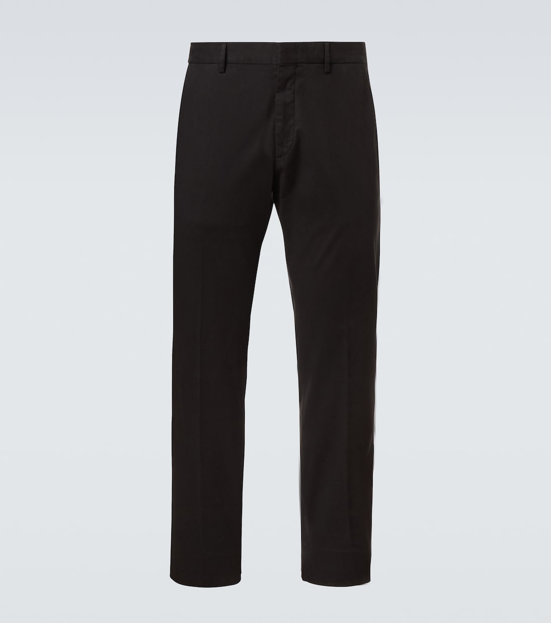

Узкие брюки из смесовой хлопковой ткани Zegna, черный