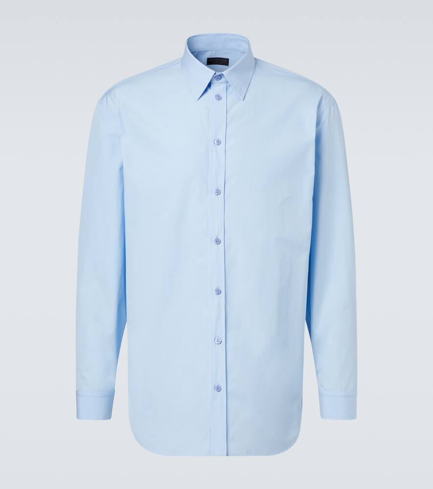 

Хлопковая поплиновая рубашка Balenciaga, Baby Blue