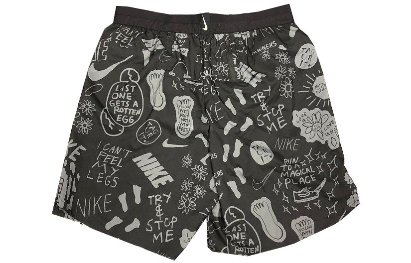 Шорты Nike Full Print Pattern Casual Sports Straight Running Shorts Men's Black AT7808-010 — фото 2