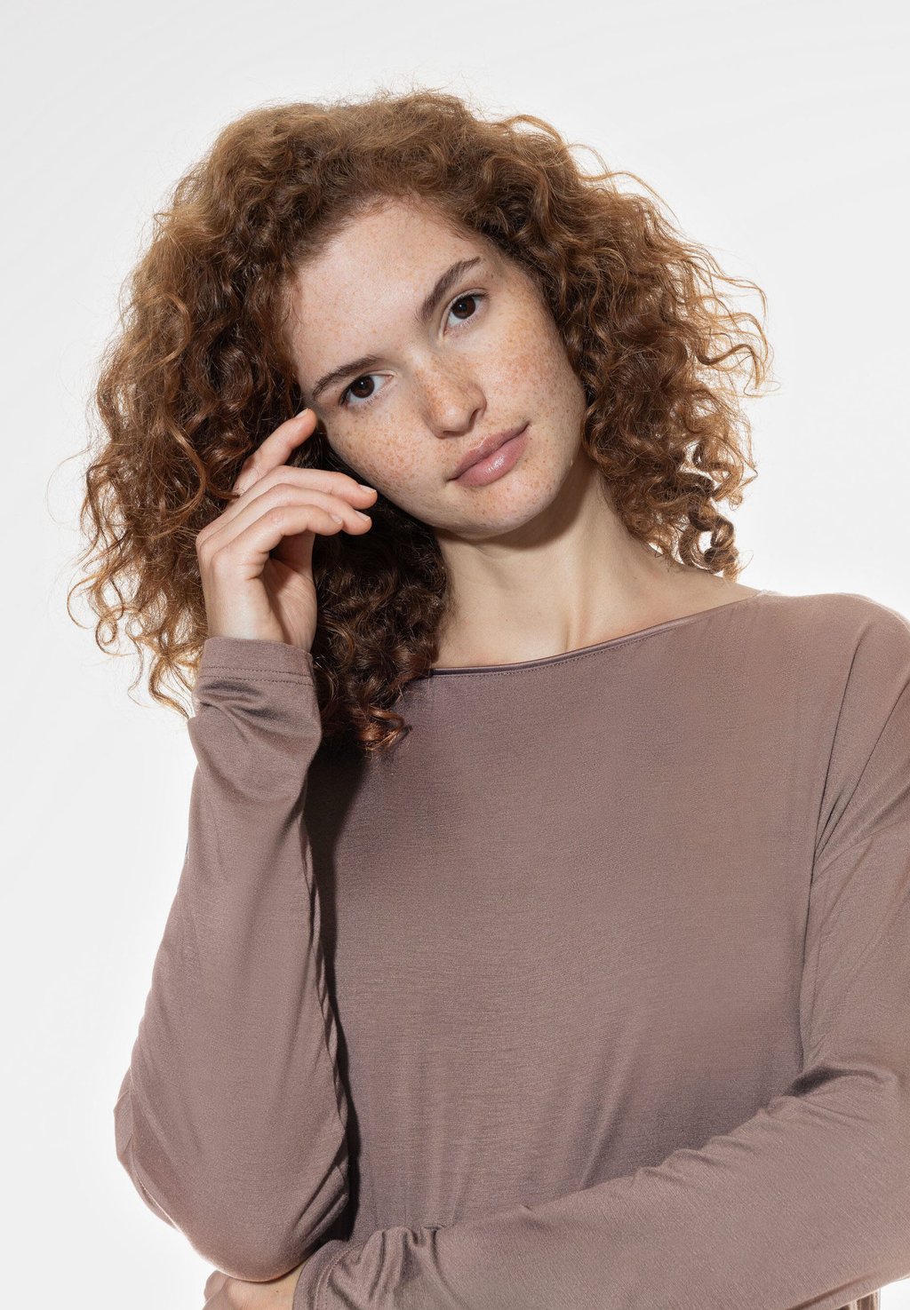

Верх пижамы LANGARM SERIE PURE CHIC mey, коричневый