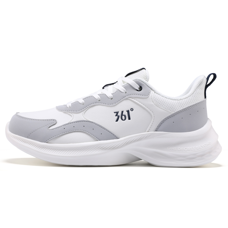 

361° Мужские беговые кроссовки Sprint Low top Slip Resistant Abrasion Resistant бело-серые