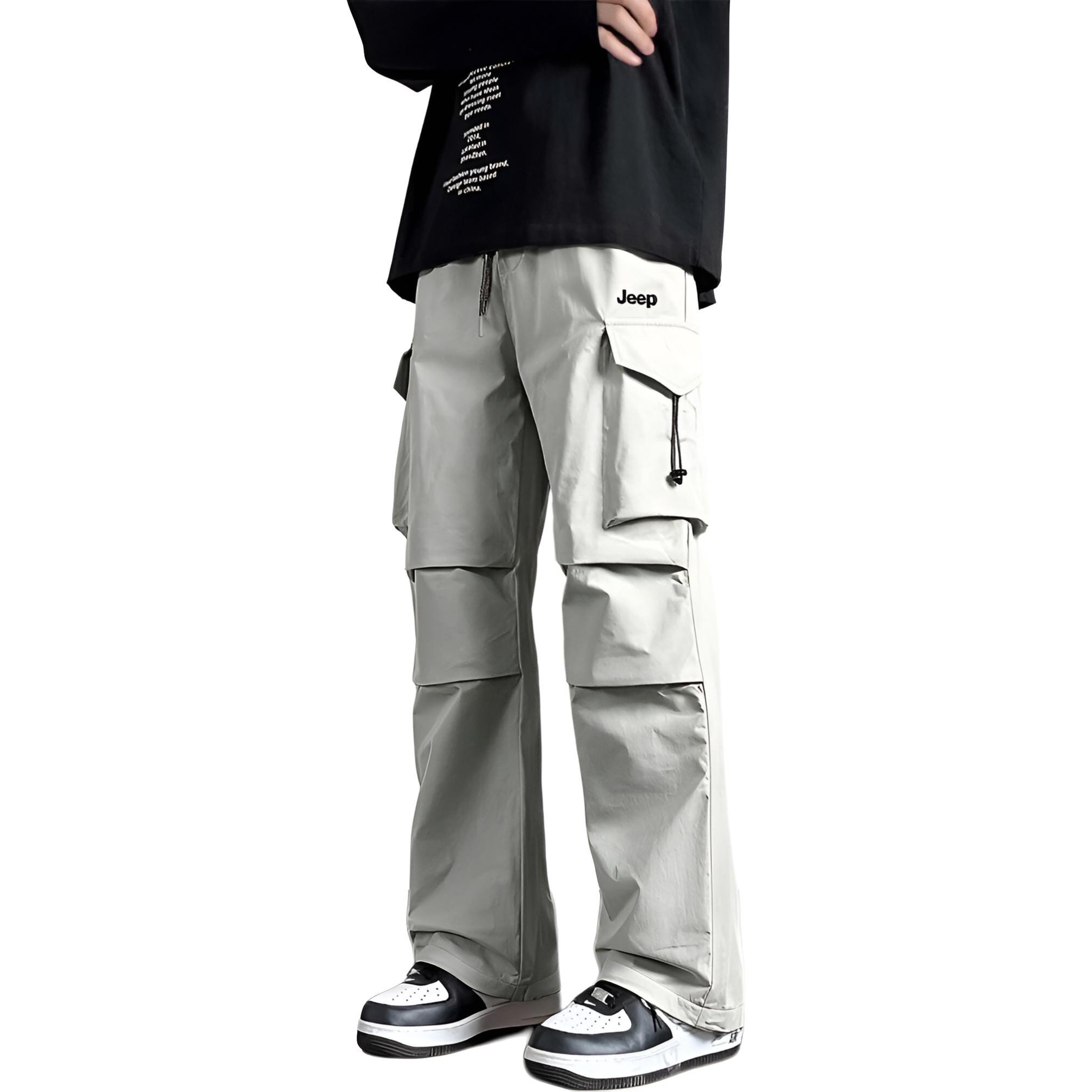 

Повседневные брюки унисекс утепленные с флисовой подкладкой карго Jeep, экрю