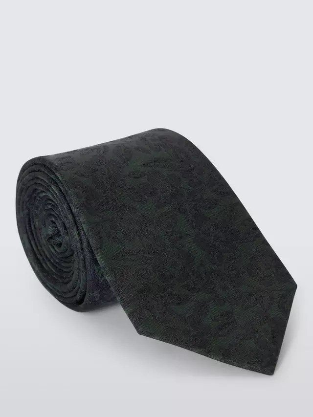 

Галстук John Lewis Silk Floral Pattern, зеленый
