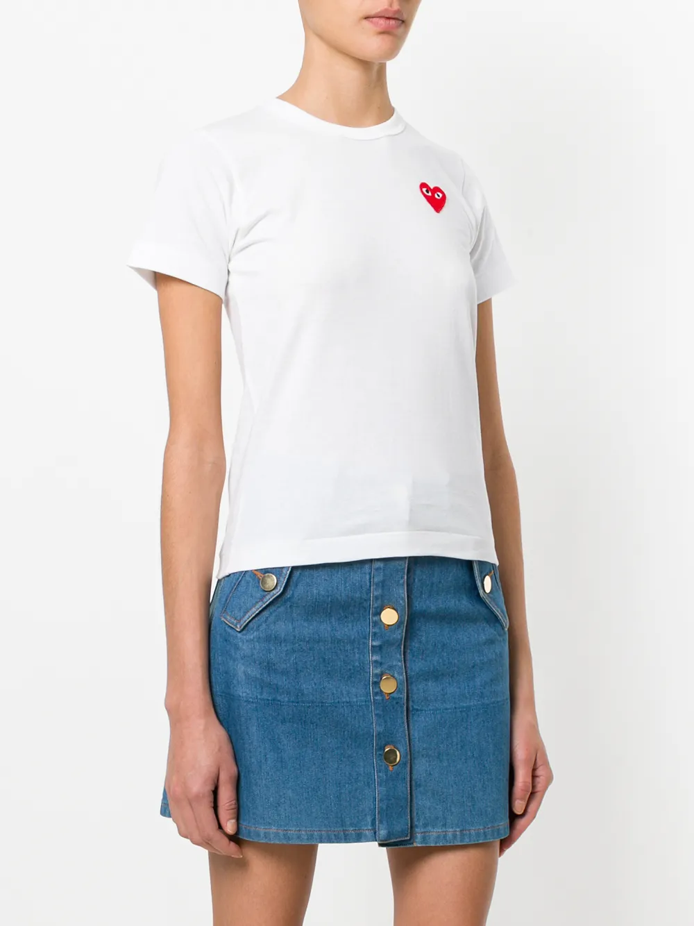 Футболка с логотипом Comme Des Garçons Play, белый — фото 3