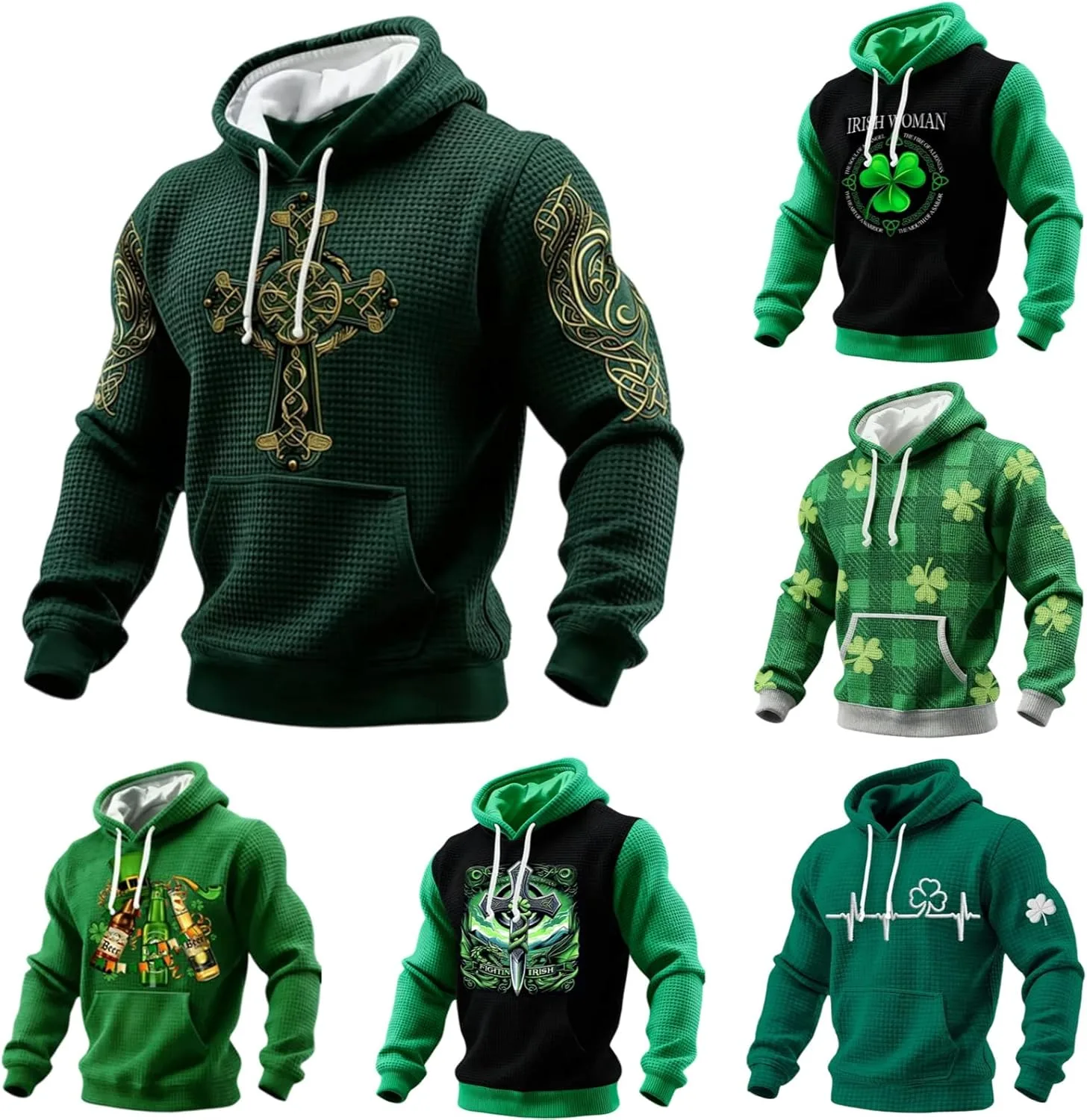 

Толстовка с принтом клевера на день святого Патрика