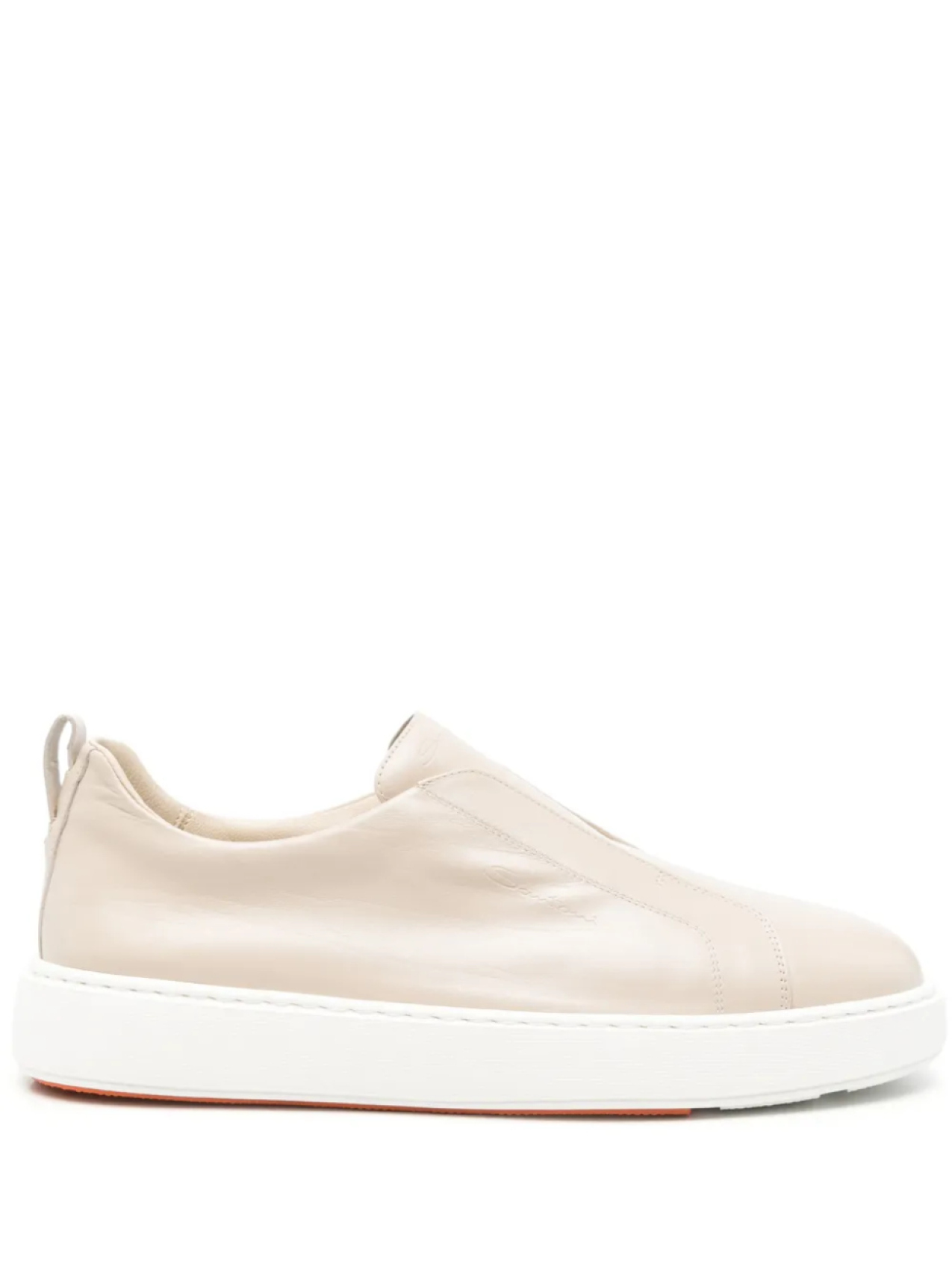 

Кроссовки Santoni из кожи, нейтральный