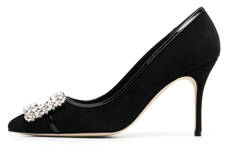 Балетки Hangisi с кристаллической пряжкой MANOLO BLAHNIK, Original Shoe Box Included