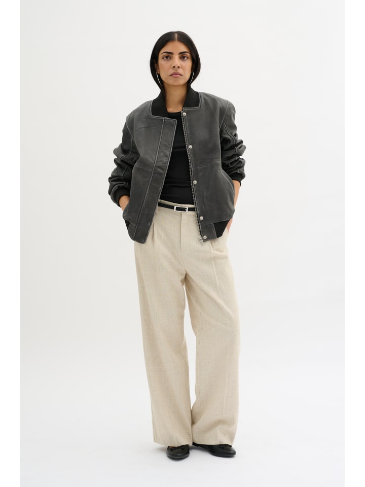 

Кожаная куртка My Essential Wardrobe, цвет medium grey retro wash