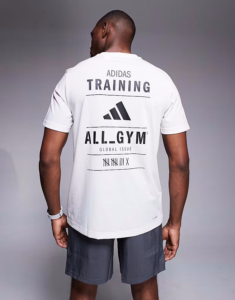 

Футболка Adidas Training с графическим принтом белого цвета Adidas Performance
