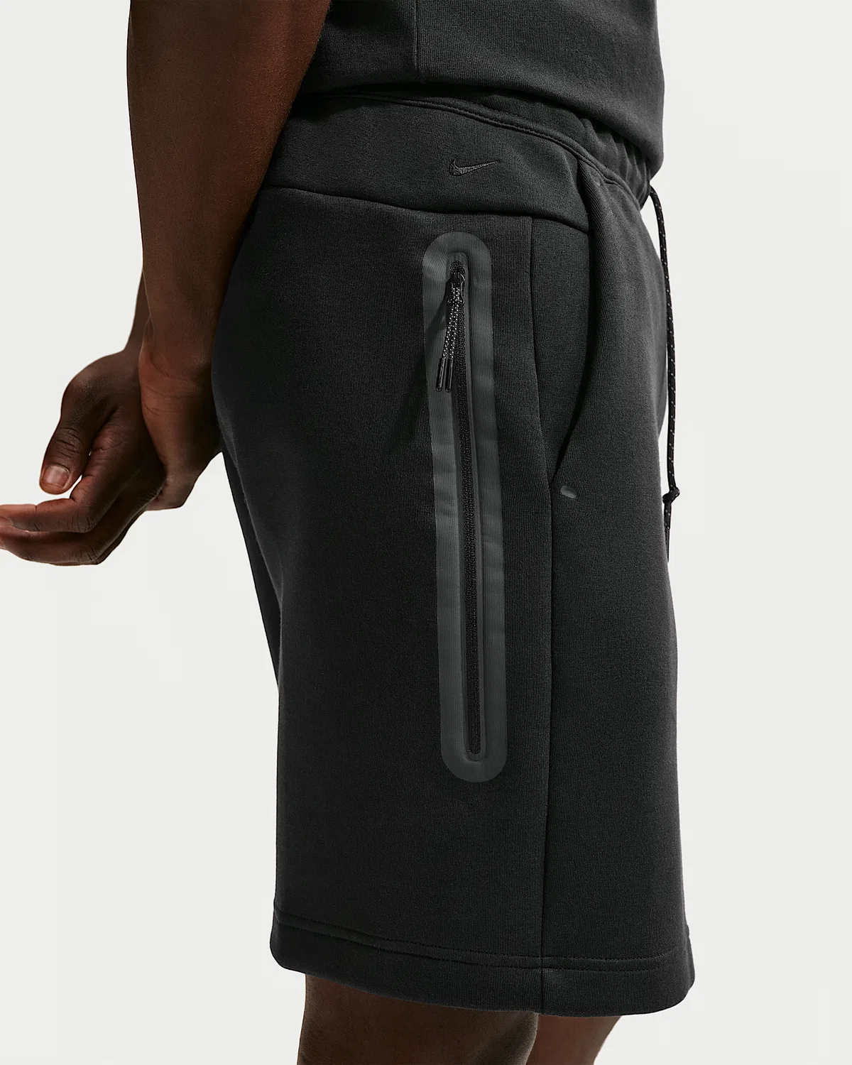 Мужские флисовые шорты Nike Tech, Black/Black — фото 3