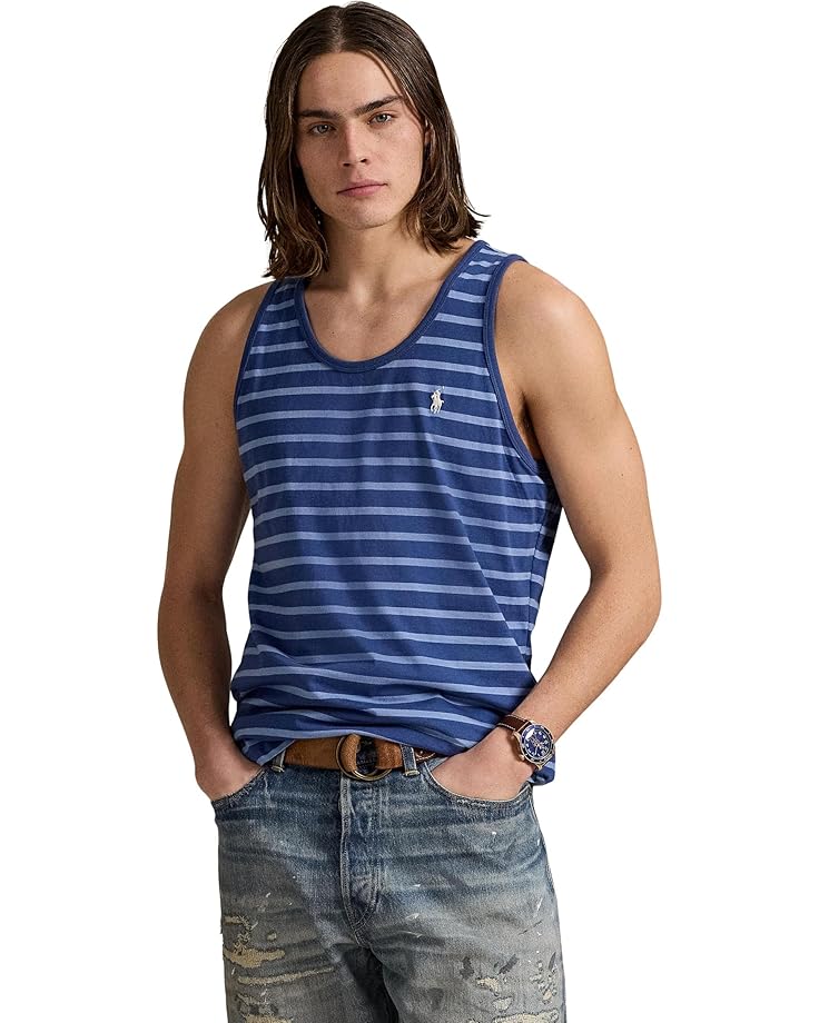 

Поло Polo Ralph Lauren Classic Fit Striped Jersey Tank, цвет Old Royal/Channel Blue
