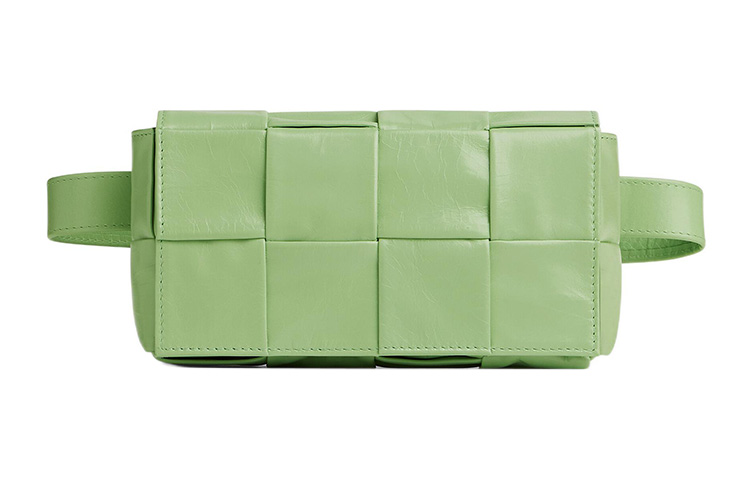 

Bottega Veneta Сумка-коробка из коровьей кожи с ремнем для кассет, поясная сумка через плечо, мужская, зеленая