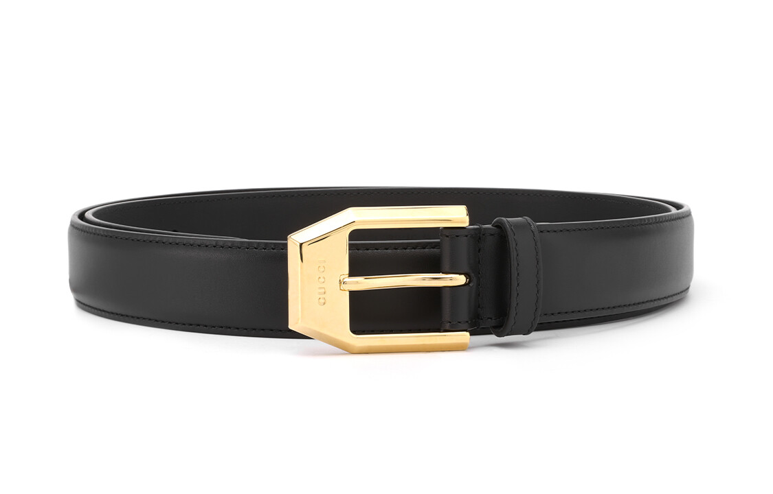 

Ремень кожаный Gucci Leather Belts, черный