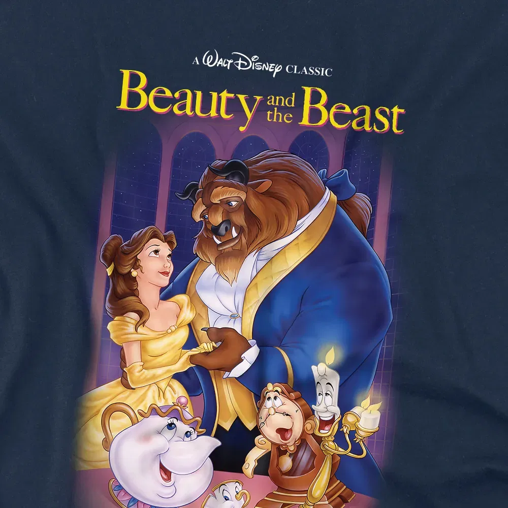 Детская футболка Beauty and the Beast Disney, темно-синий — фото 2