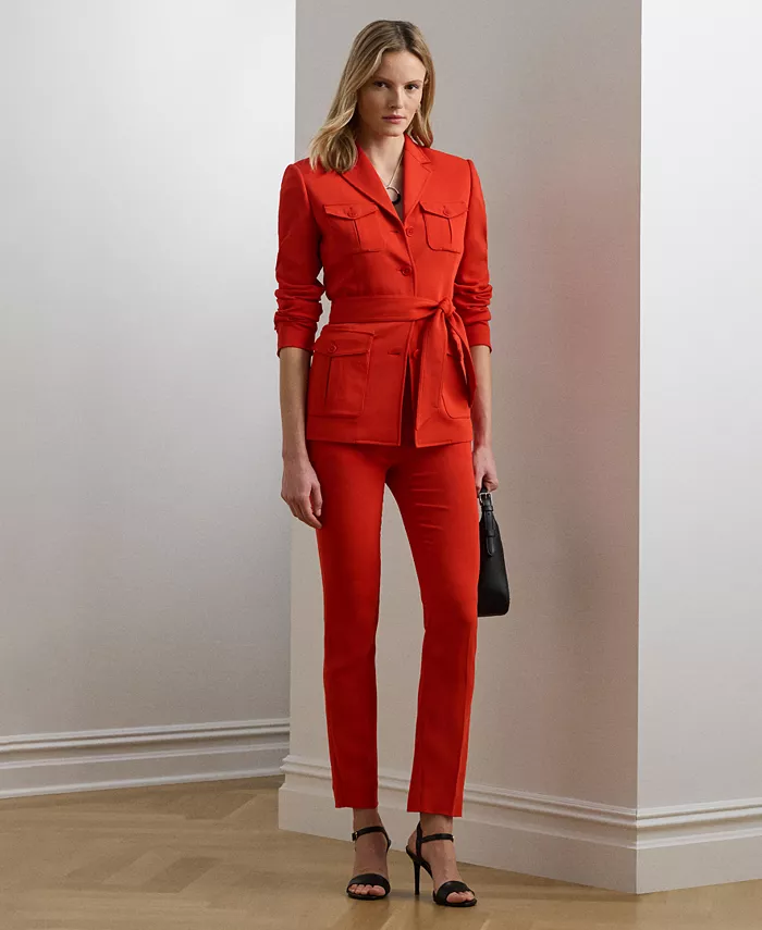 

Женские укороченные брюки из эластичного кади, 0P-18 Lauren Ralph Lauren, красный