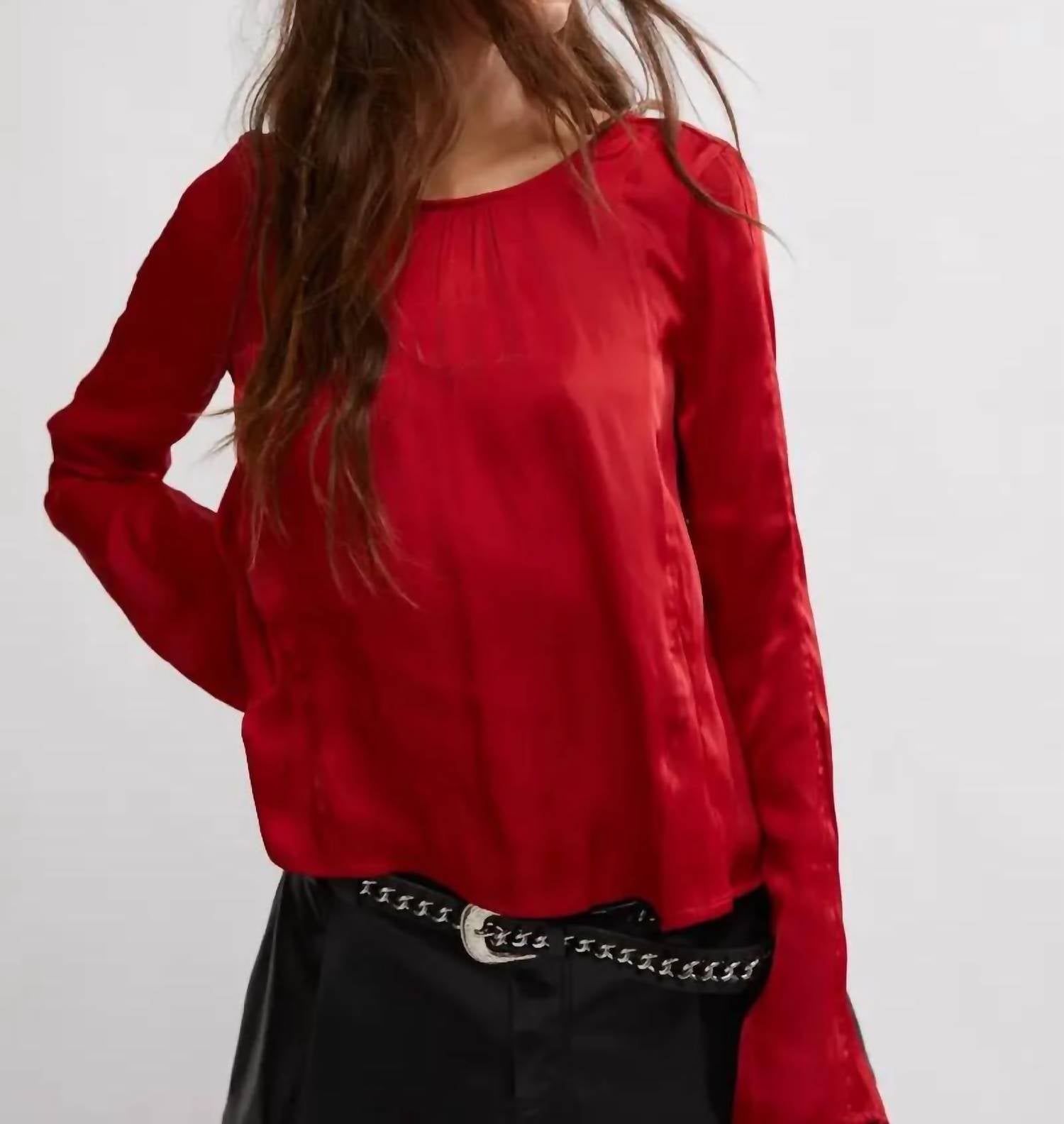 

Блузка Arabella в рубинах Free People, цвет rubies