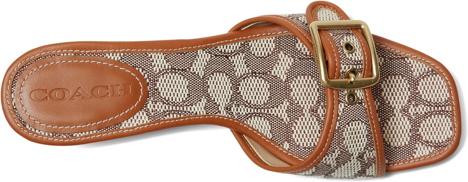 Туфли COACH Margot Sandals In Signature Textile Jacquard, цвет Cocoa/Burnished Amber — фото 2