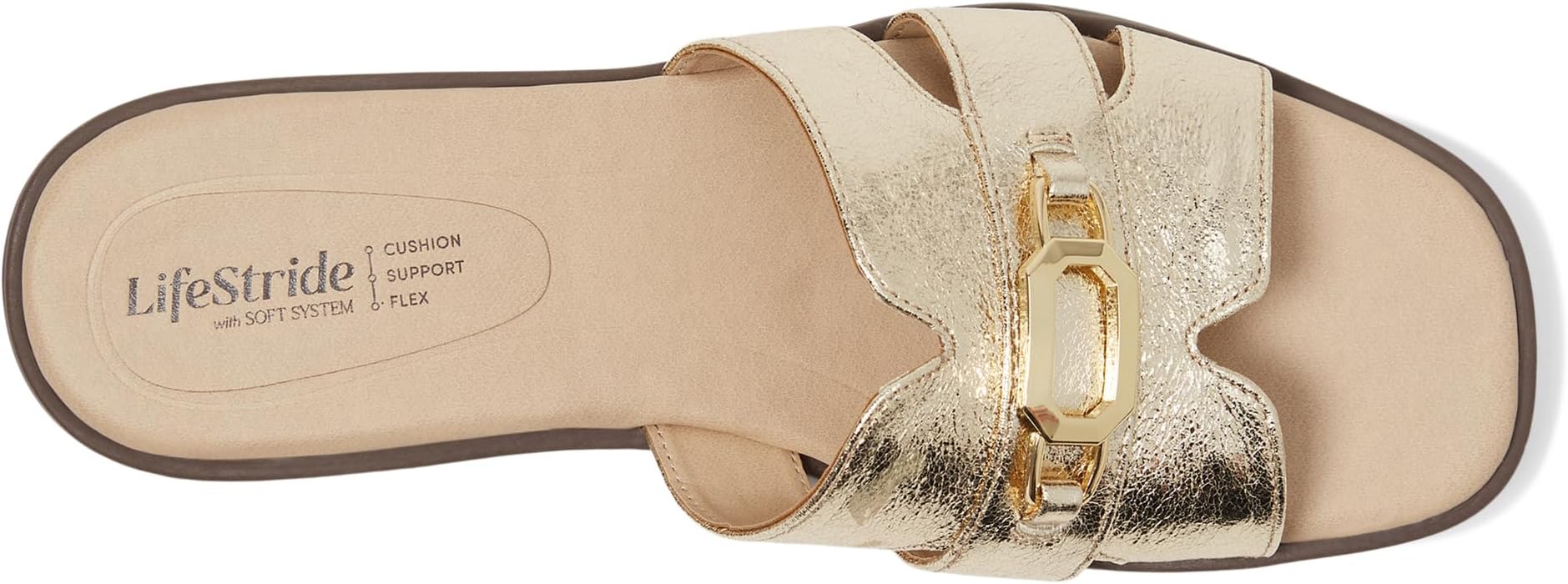 Сандалии LifeStride Royaltybit, цвет Platino Gold Faux Leather — фото 2
