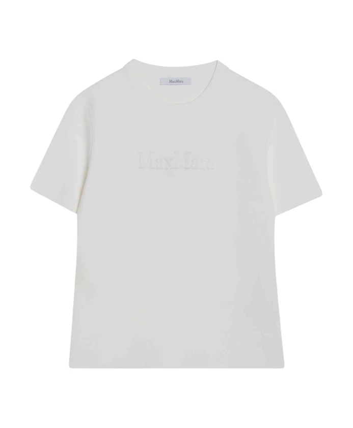 

Белая футболка с коротким рукавом, чистый хлопок. Max Mara, белый