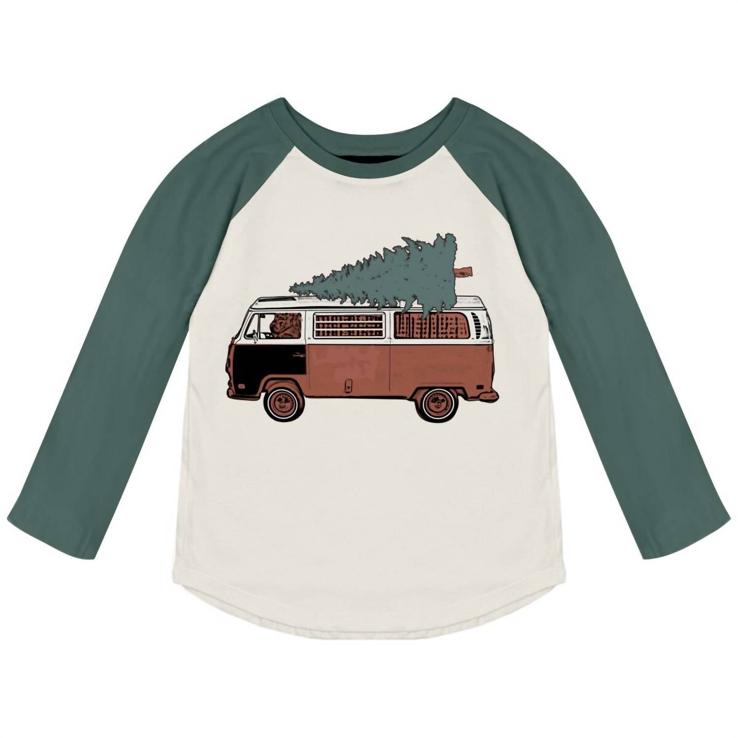 

Футболка с длинным рукавом Christmas Mobile - унисекс для детей в лесу/натуральный TINY WHALES, цвет forest/natural