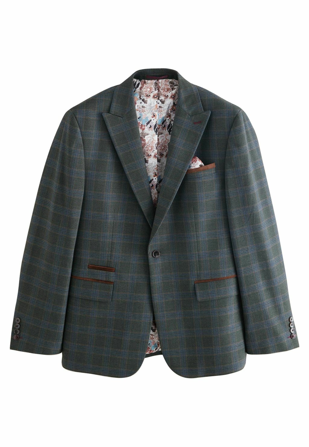 

Пиджак-блейзер REGULAR FIT - TRIMMED CHECK. - Suit jacket Next, зеленый