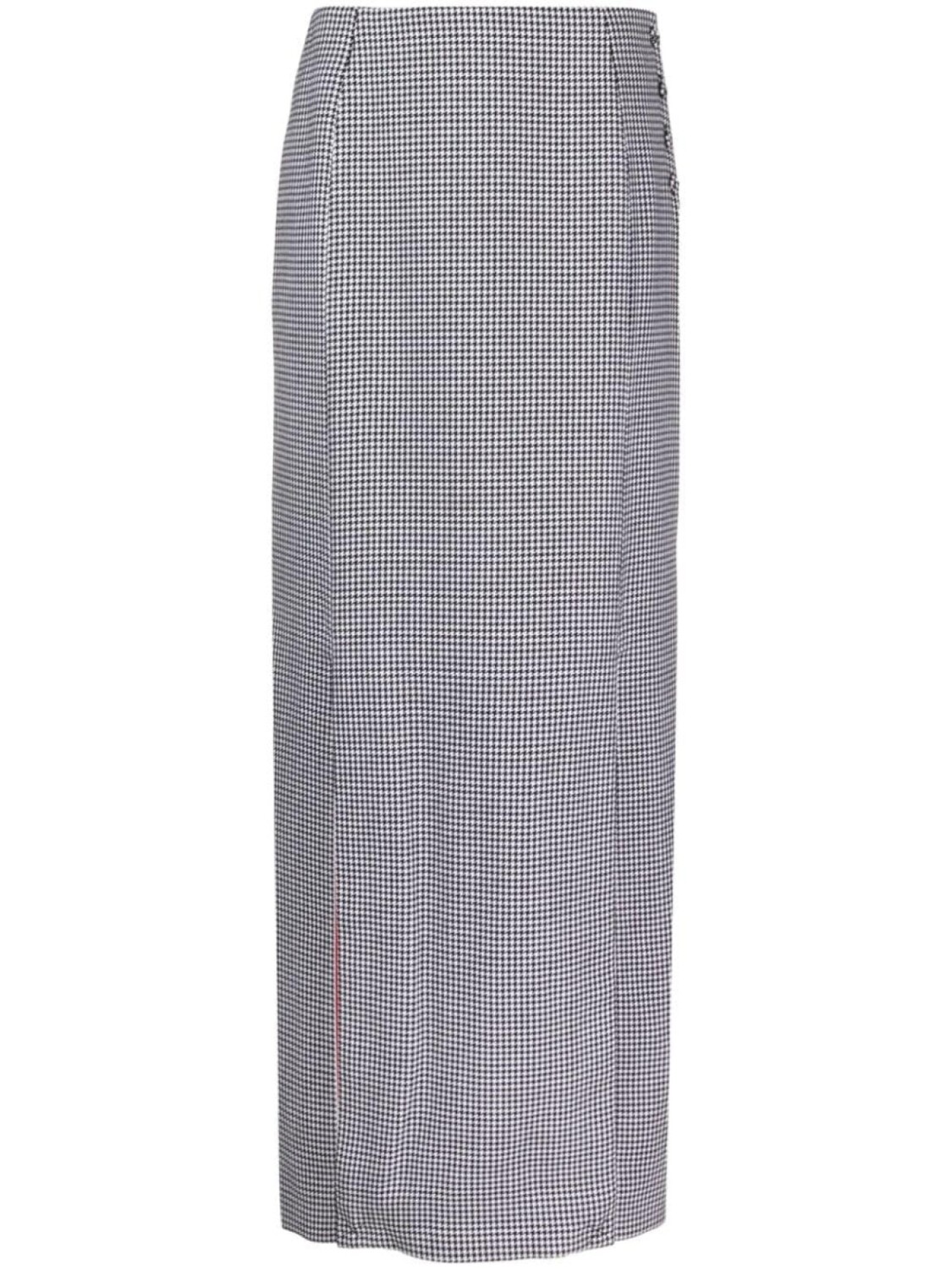 

Thom Browne шерстяная юбка макси в ломаную клетку, черный