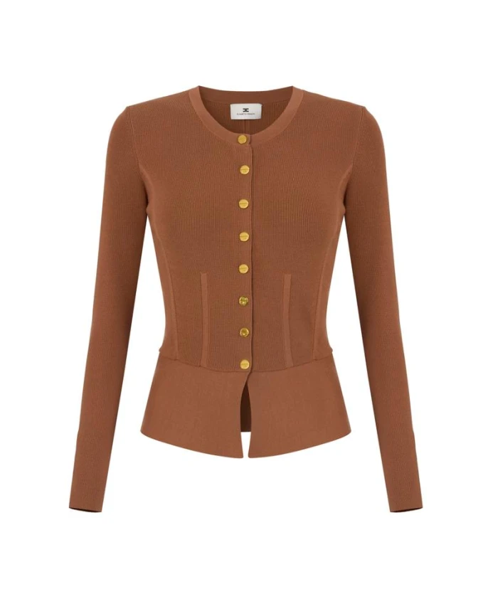 

Кардиган с декоративными пуговицами Elisabetta Franchi, коричневый